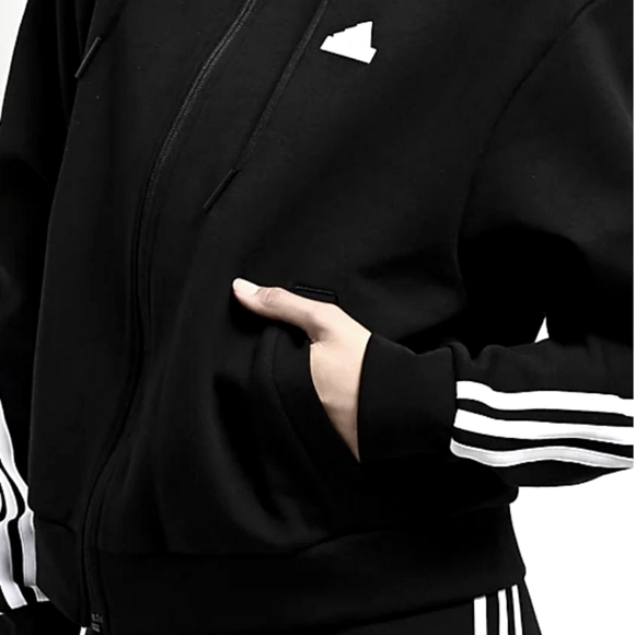 ADIDAS WOMENS "FUTURE ICONS " 3 STRIPES FULL ZIP HOODIE - Picture 2 of 6